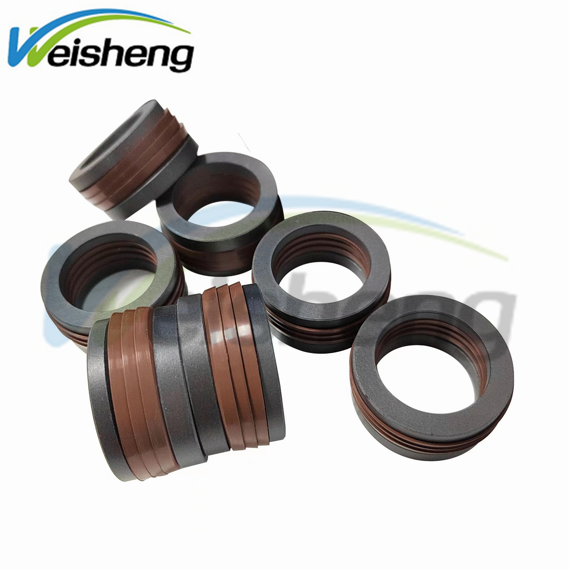 WS-SEALS Hydraulic Cylinder Oil Seal FKM PTFE Copper Powder High Temperature Wear Resistant Combination Oil Seal 