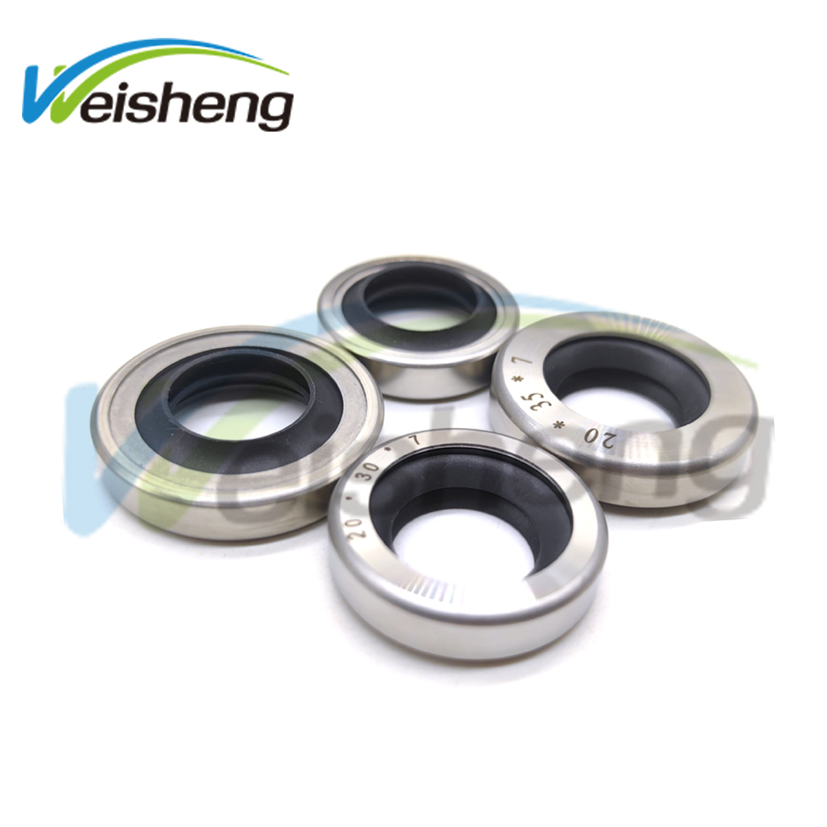 WS-SEALS PTFE+304 20*30*7 20*35*7 Double Lip Seal Stainless Steel Oil Seal