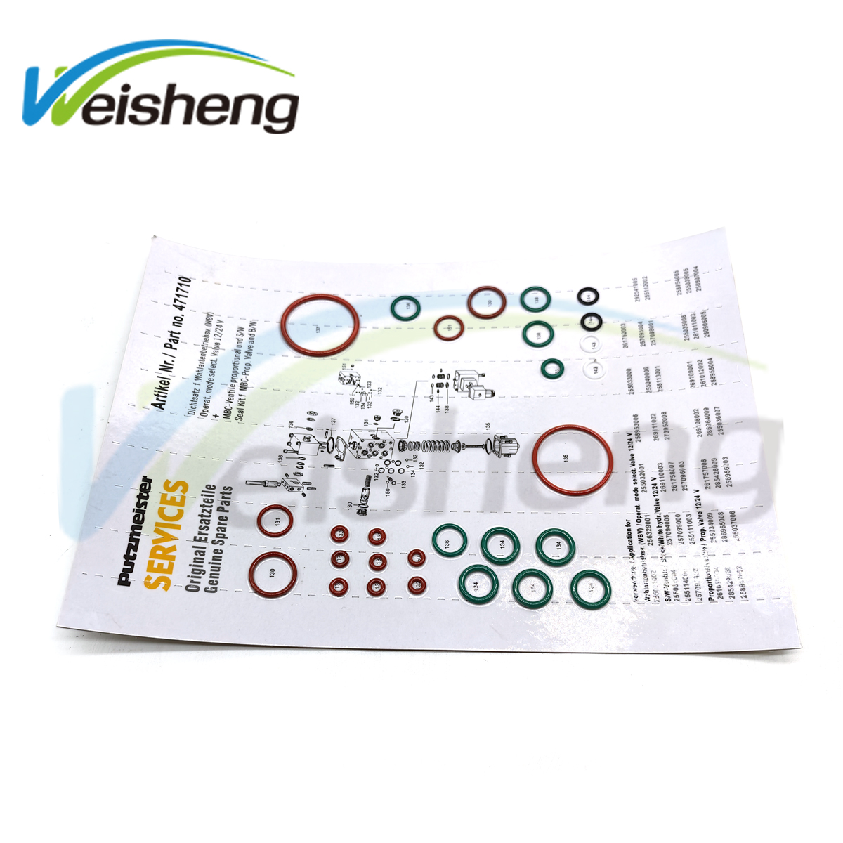 WS-SEALS 471710 HV Boom O Ring Kit for Putzmeister Concrete Pump